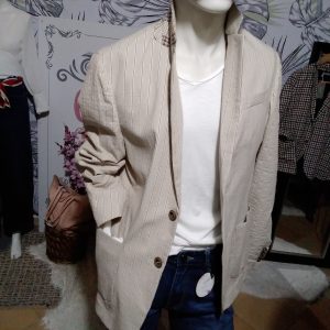 GIACCA UOMO GESSATA BEIGE
